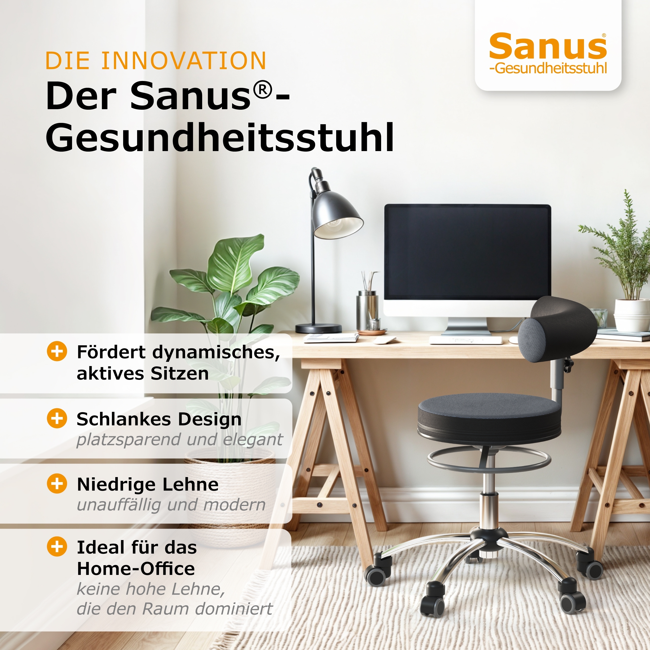 Sanus®-Gesundheitsstuhl Stoff LH