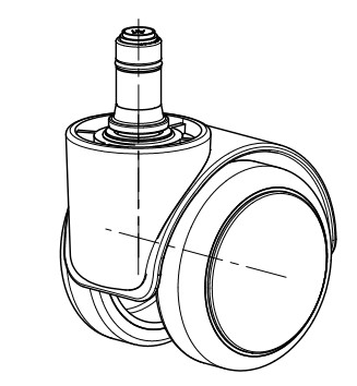 Sanus® replacement castor lightly braked SLN Ø50mm