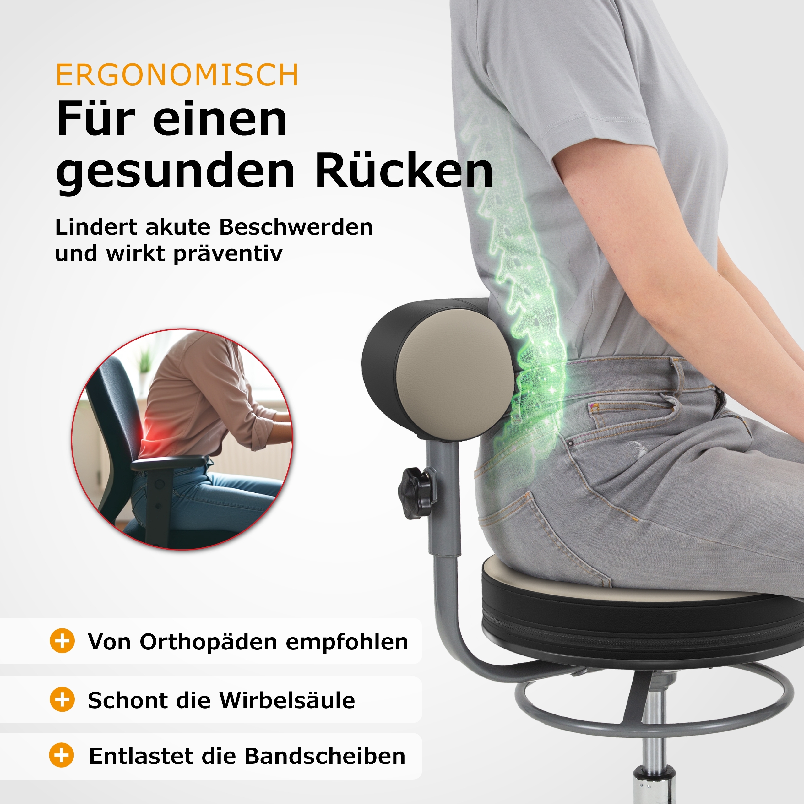 Sanus®-Gesundheitsstuhl Kunstleder LH