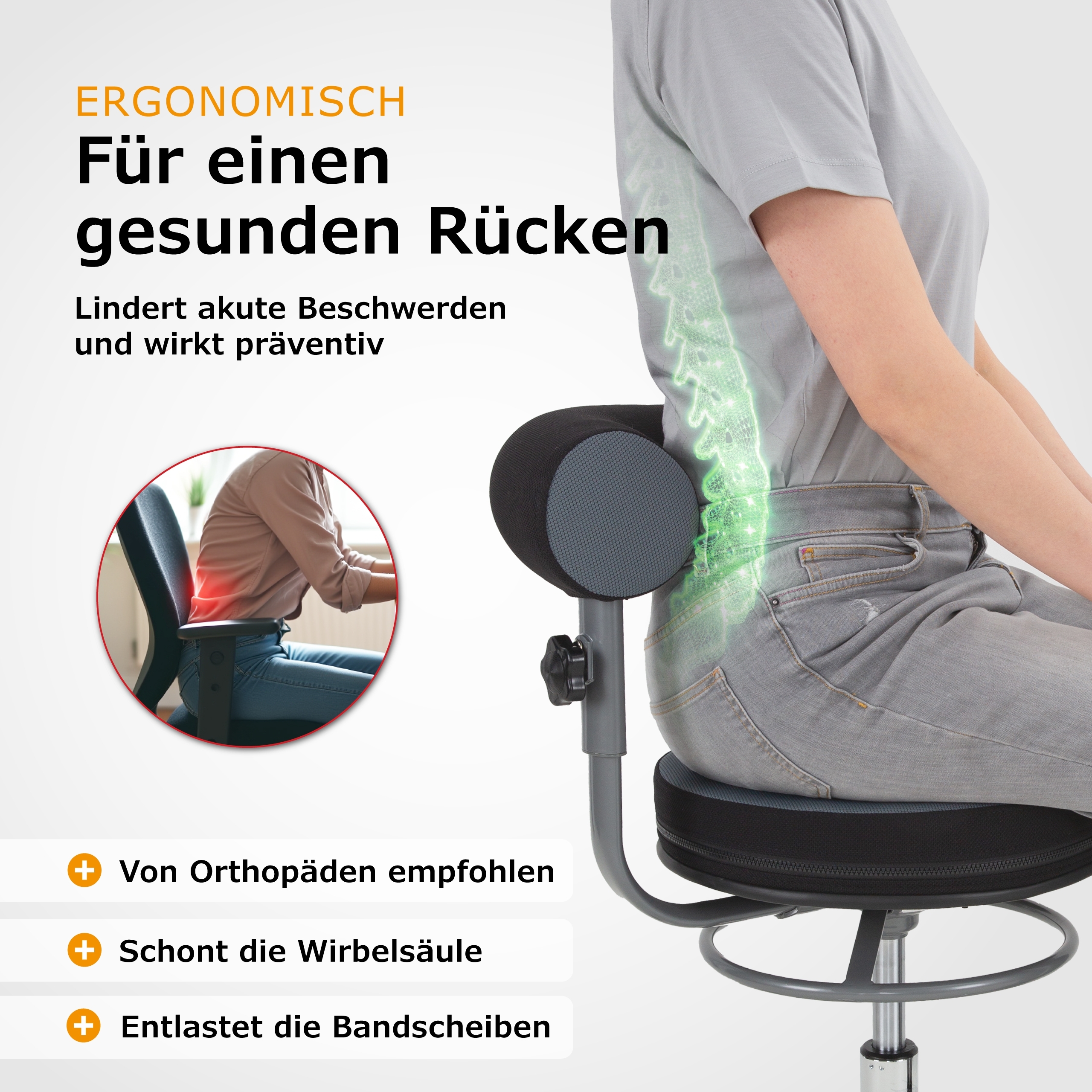 Sanus®-Gesundheitsstuhl Stoff LH