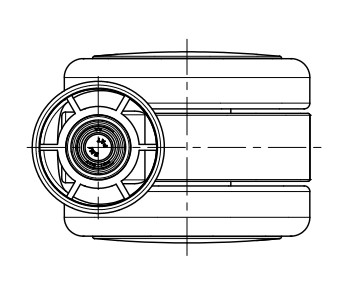 Sanus® replacement castor, lightly braked SLN Ø 65