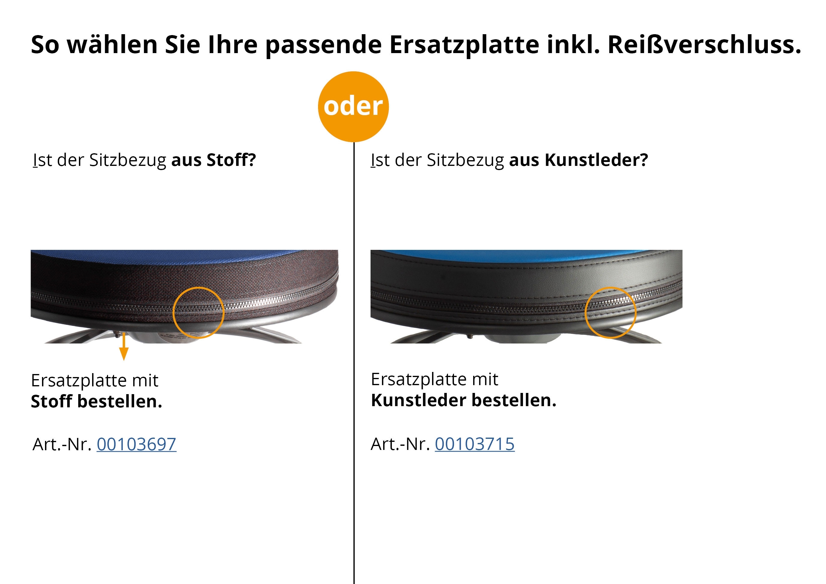 Sanus® Sitzplatte (Holz) + Reißverschluss